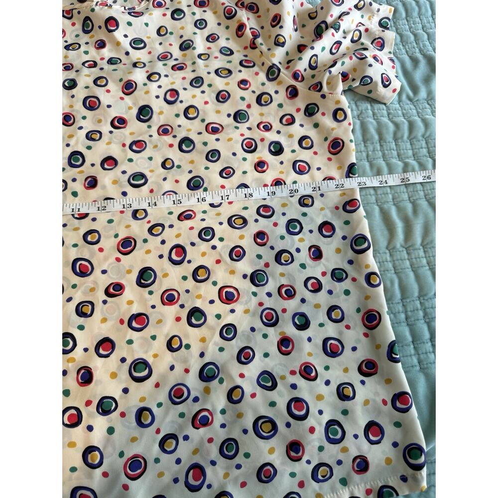 VTG Retro Kathie Lee Women's Shirt Geometric Polka Dots - Single Stitch L/XL - Picture 7 of 7